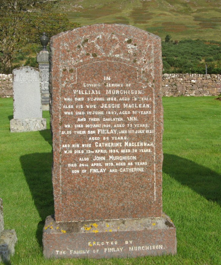 Photo of headstones/Catherine MacLennan d1934 hdstn AX